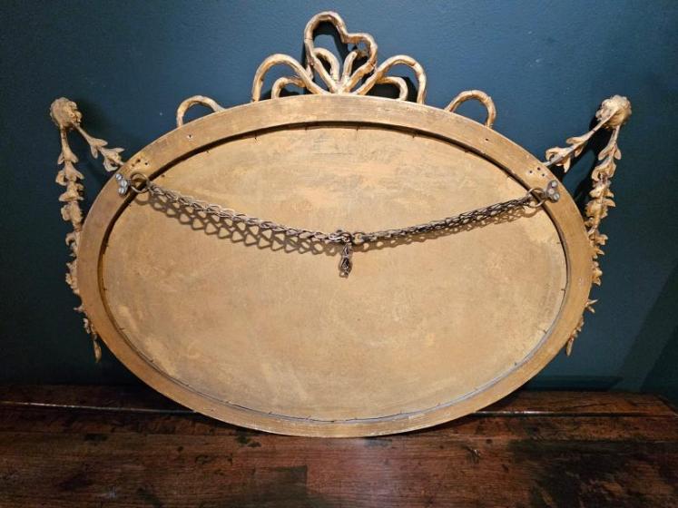 Superb Victorian Oval Timber Gilt Mirror - Image 6