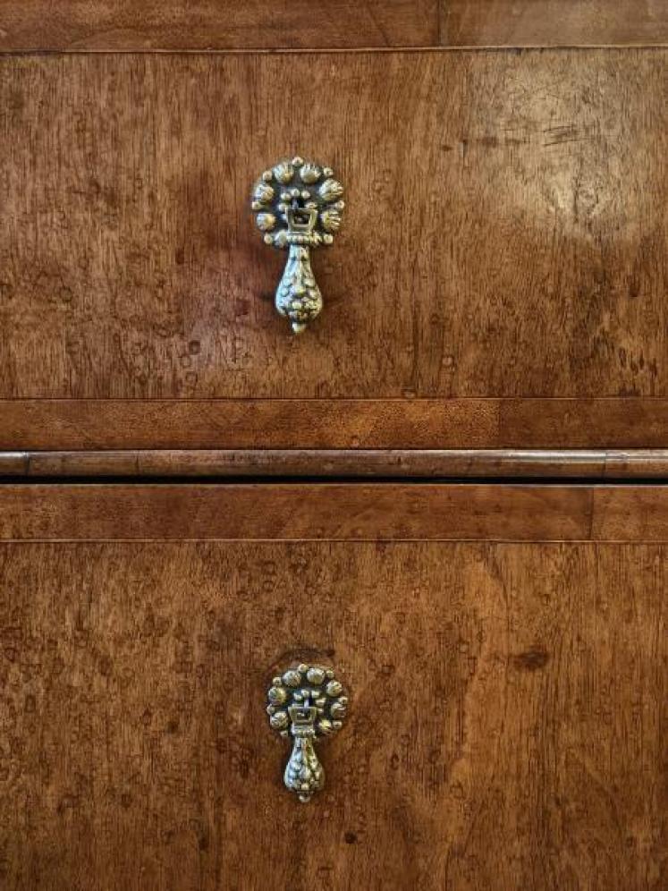 Outstanding Small William and Mary Walnut Chest on Stand - Image 6