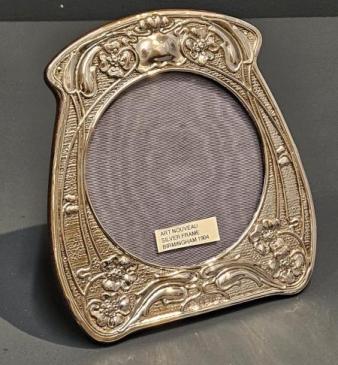 Edwardian Art Nouveau Silver Photo Frame