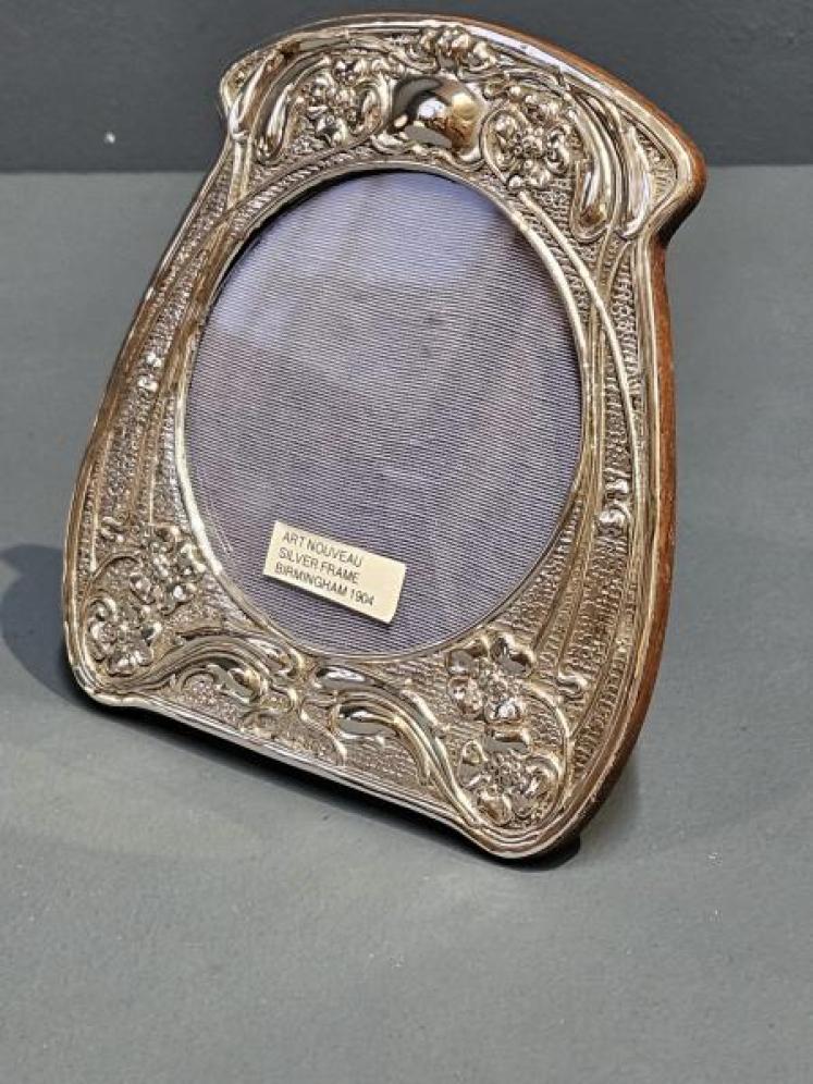 Edwardian Art Nouveau Silver Photo Frame - Image 6