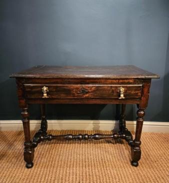 Georgian Oak and Elm Side Table