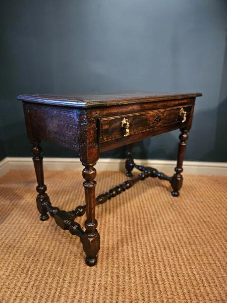 Georgian Oak and Elm Side Table - Image 2