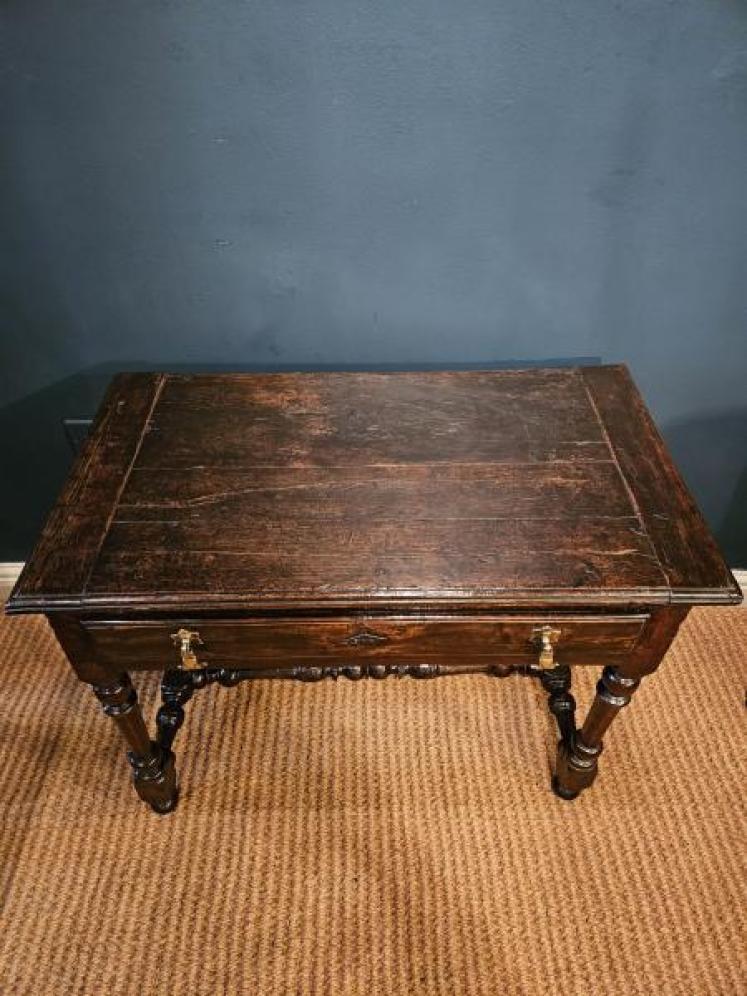 Georgian Oak and Elm Side Table - Image 4