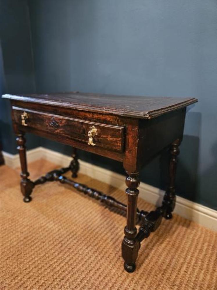 Georgian Oak and Elm Side Table - Image 5