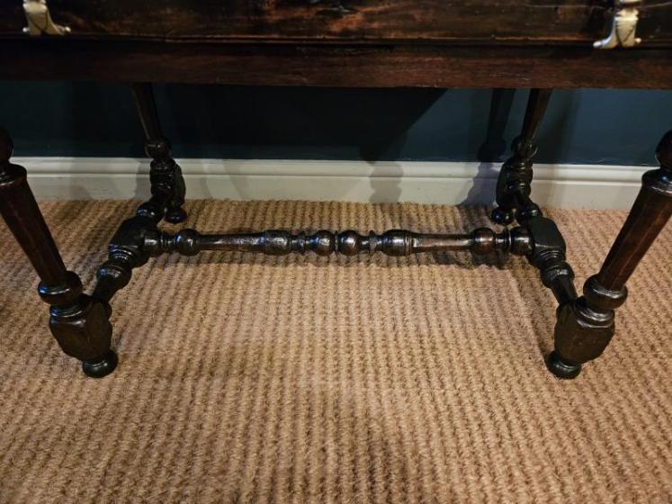 Georgian Oak and Elm Side Table - Image 7