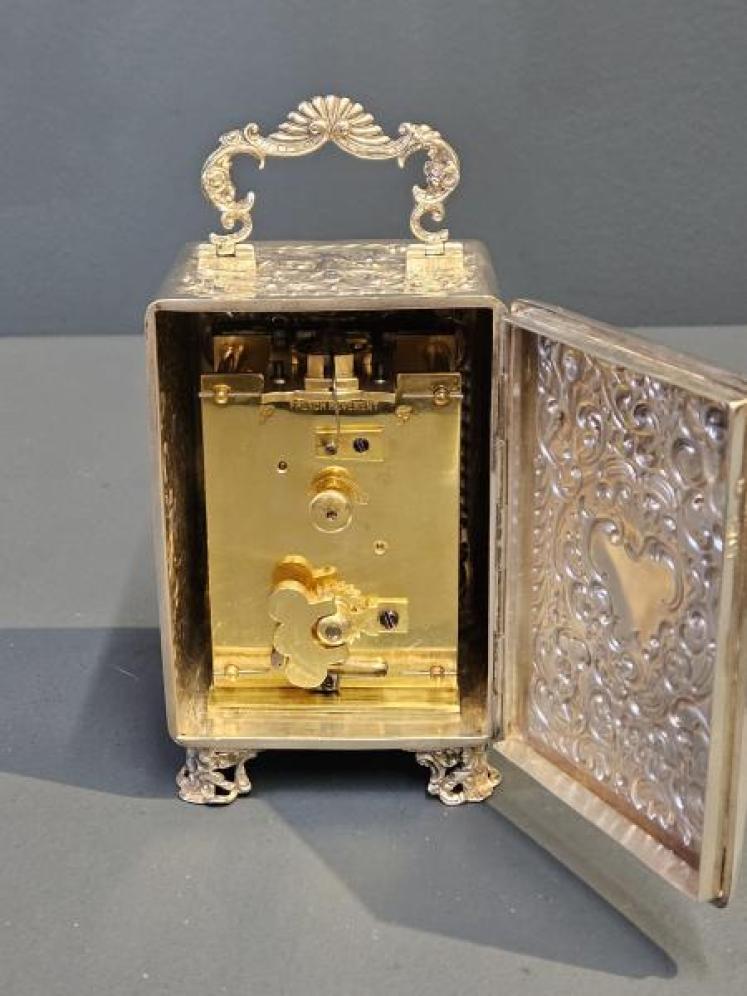 Superb Victorian Silver Carriage Clock by William Comyns - Image 4