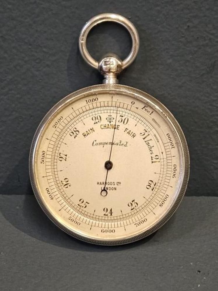 Harrods Silver Pocket Barometer - Image 1