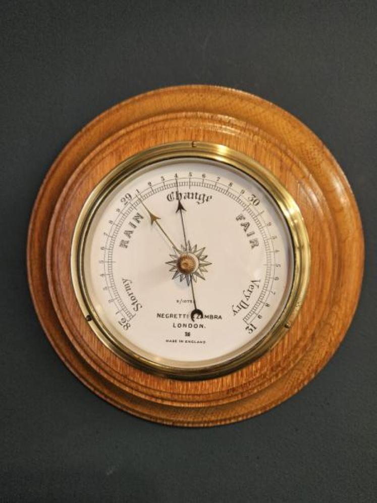 Negretti & Zambra Oak Cased Barometer - Image 1