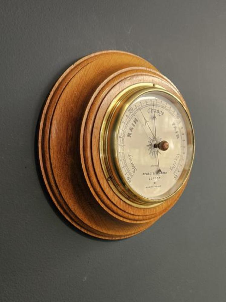 Negretti & Zambra Oak Cased Barometer - Image 2