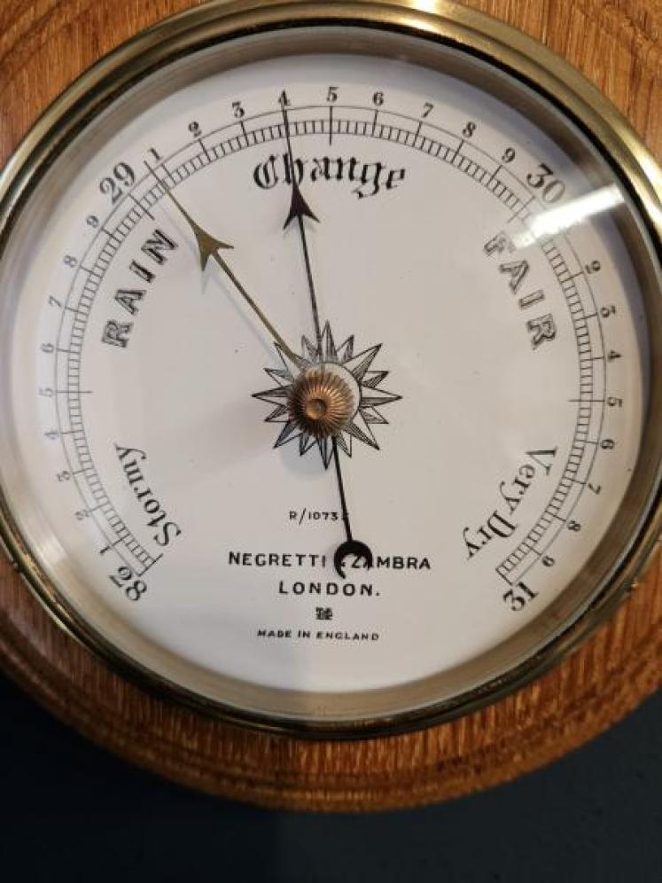Negretti & Zambra Oak Cased Barometer - Image 3