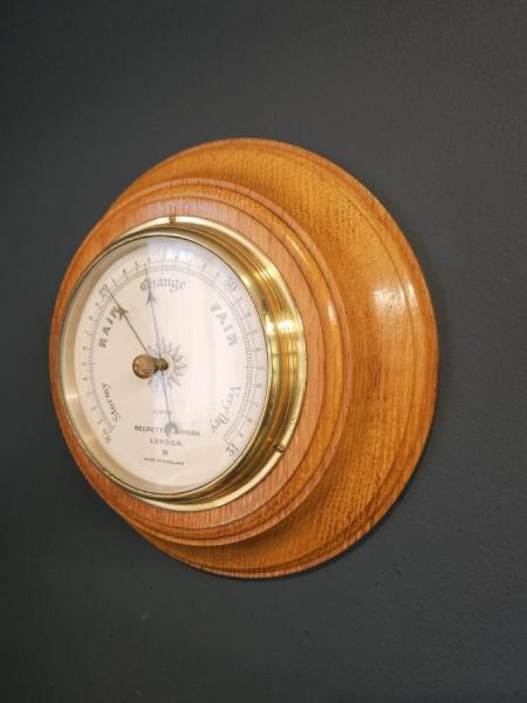 Negretti & Zambra Oak Cased Barometer - Image 4