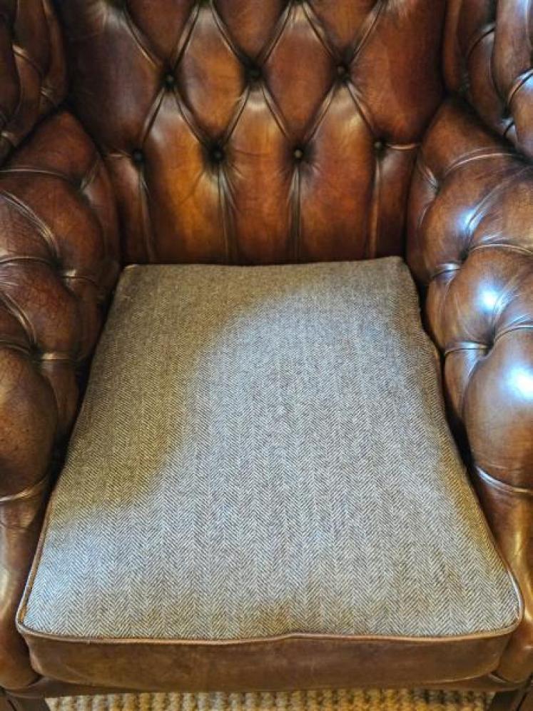 Wing Back Leather Arm Chair - Image 3