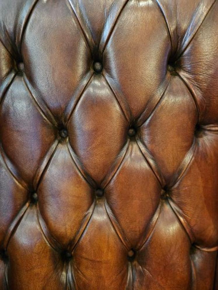 Wing Back Leather Arm Chair - Image 6