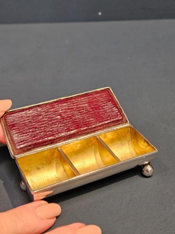 Victorian Silver Triple Stamp Box - Image 2