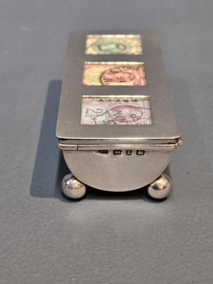 Victorian Silver Triple Stamp Box - Image 4