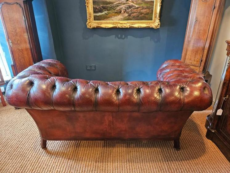 Victorian Leather Chesterfield Sofa - Image 3