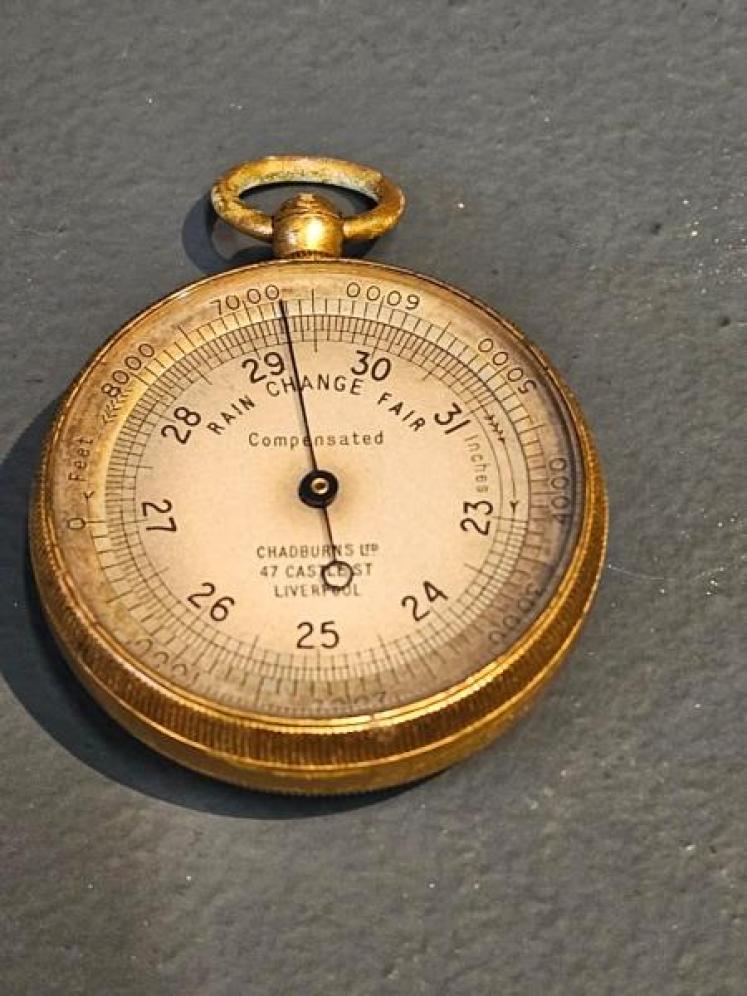 Edwardian Pocket Barometer, Compass and Thermometer Set - Image 4