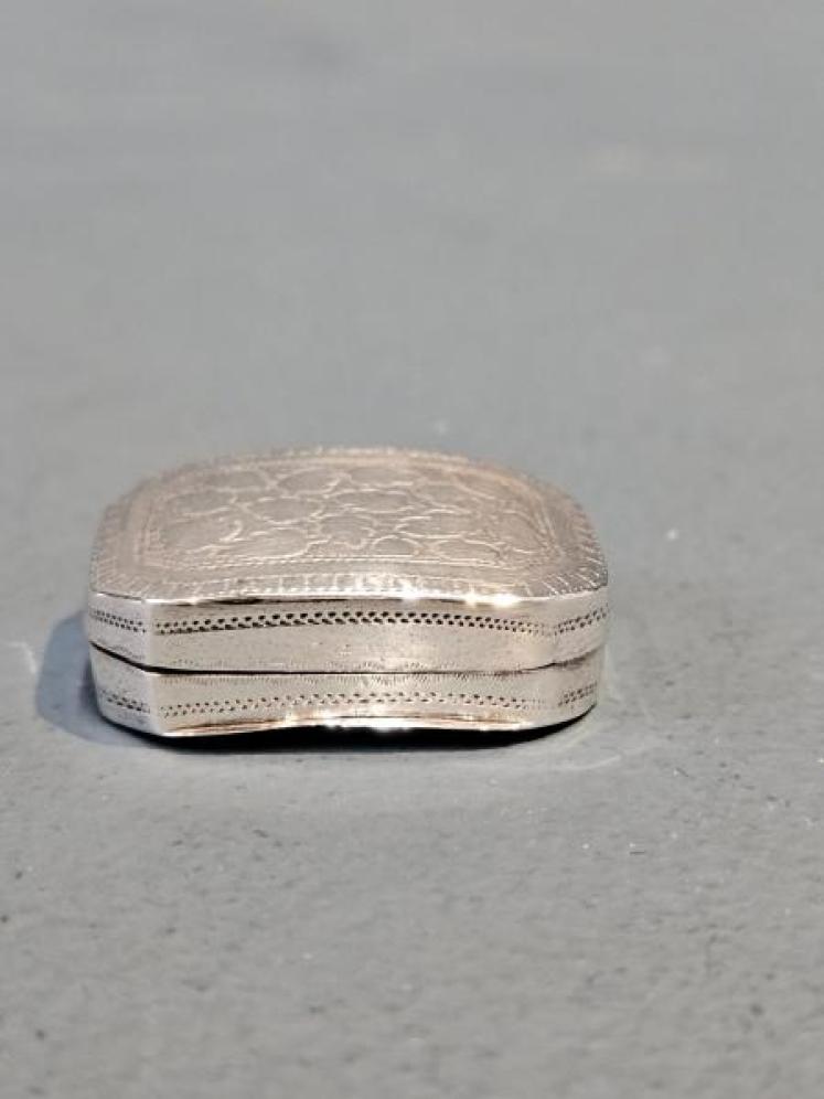 Unusual Curved Silver Vinaigrette  - Image 1