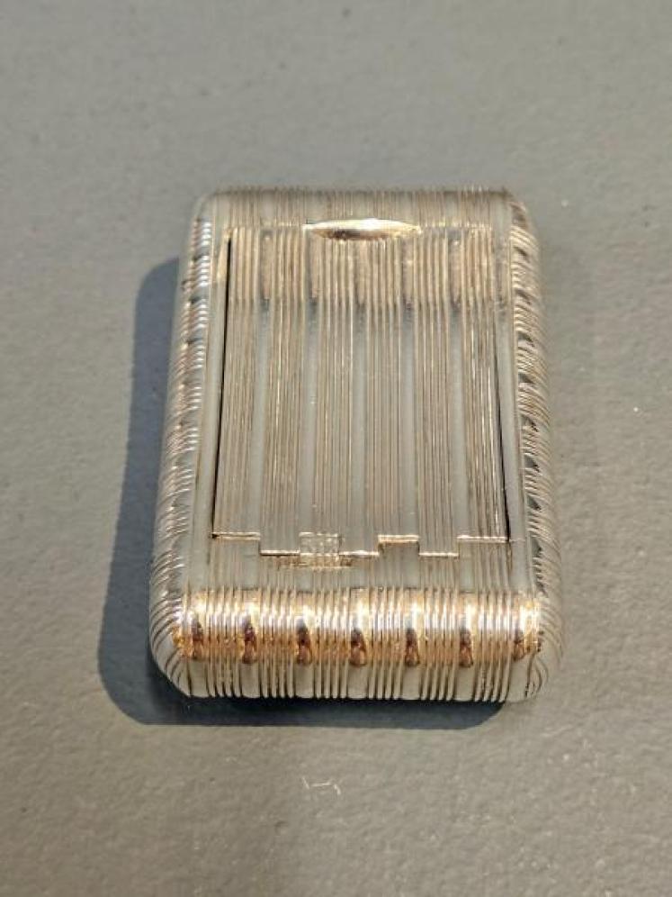 Rare Georgian Curved Reeded Silver Pocket Snuff Box - Image 2