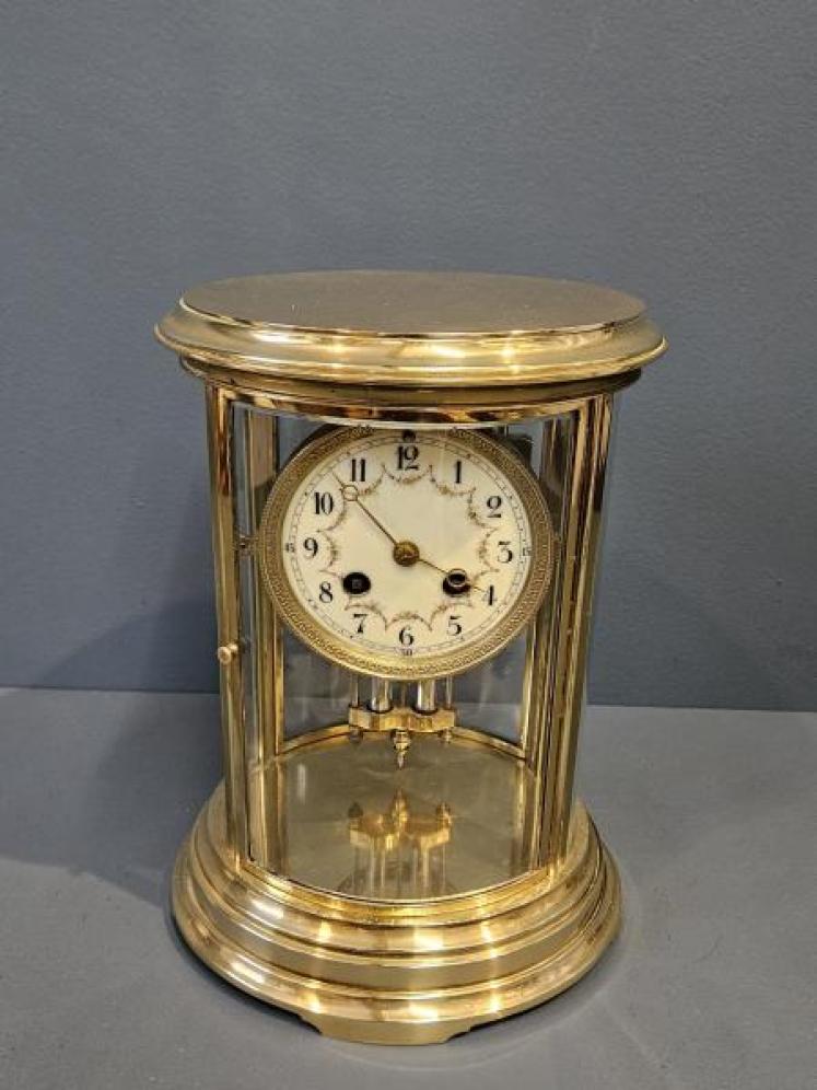 Victorian Oval Cased Four Glass Mantel Clock  - Image 1