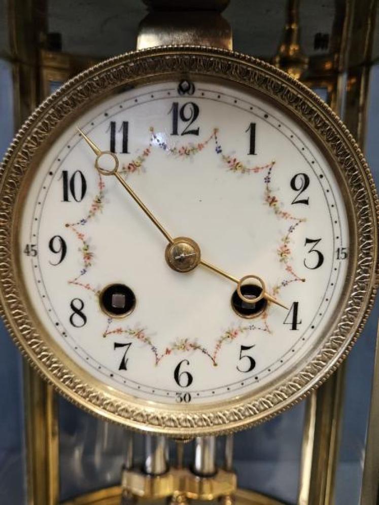 Victorian Oval Cased Four Glass Mantel Clock  - Image 2