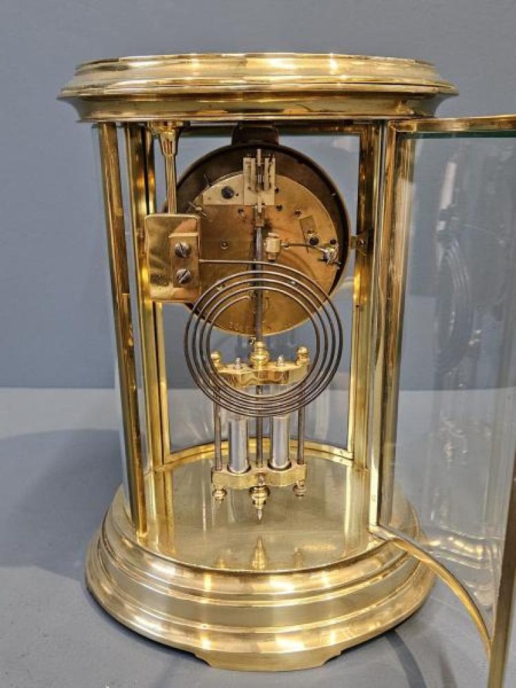 Victorian Oval Cased Four Glass Mantel Clock  - Image 3