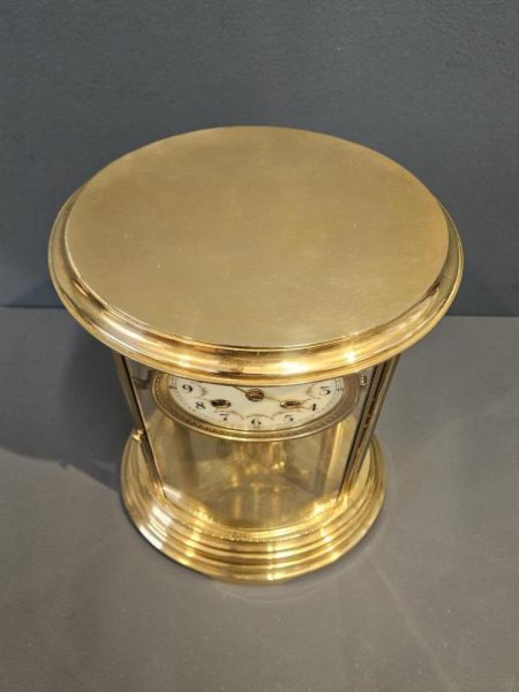 Victorian Oval Cased Four Glass Mantel Clock  - Image 5
