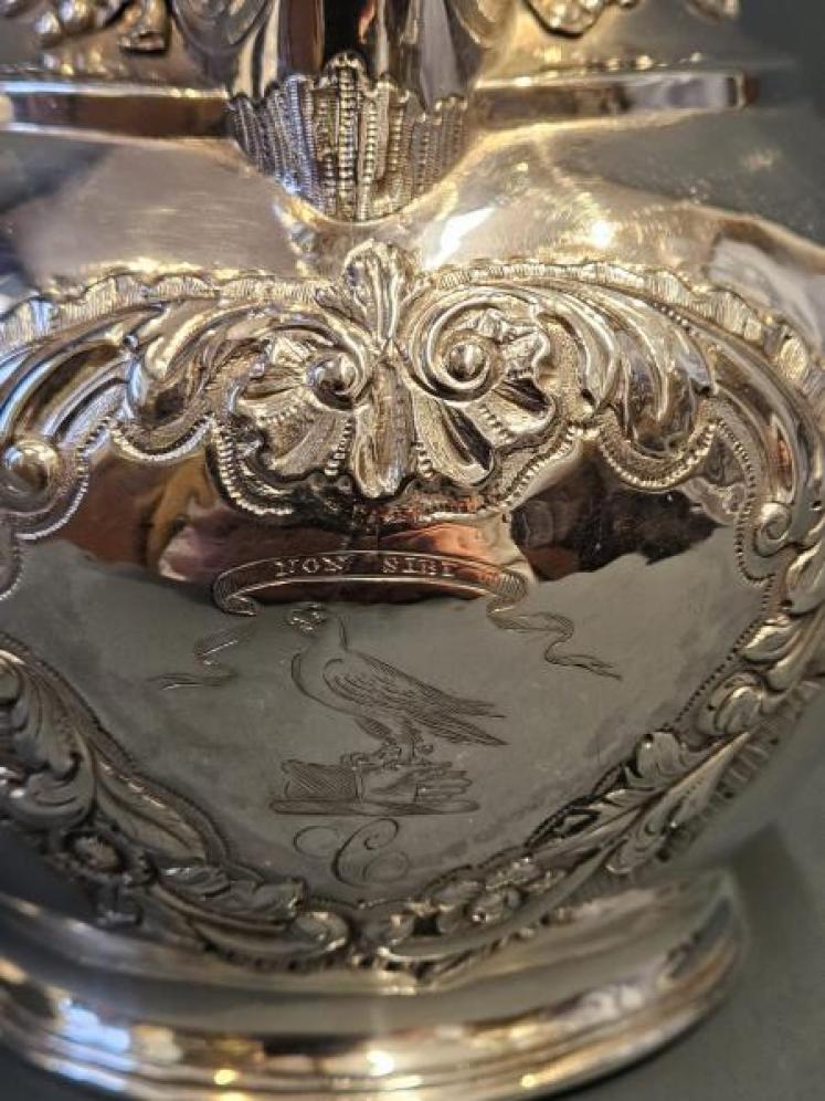 Superb George IV 27oz Glasgow Silver Wine Jug - Image 4
