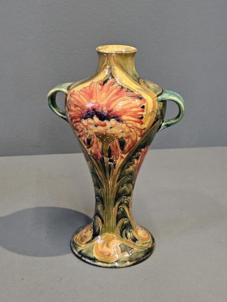 Pair of McIntyre Moorcroft Cornflower Vases - Image 4