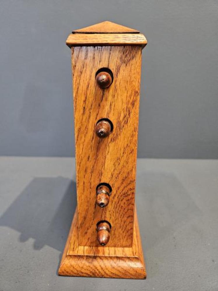 Edwardian Oak Perpetual Desk Calendar - Image 2
