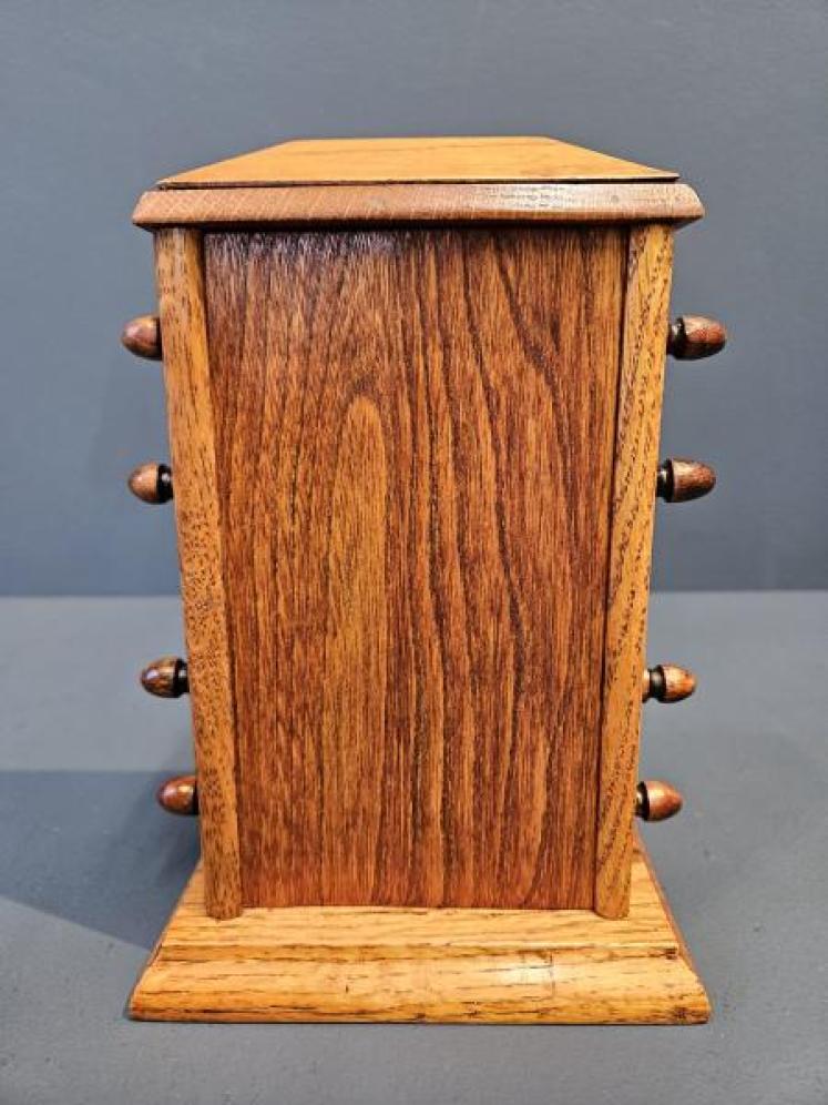 Edwardian Oak Perpetual Desk Calendar - Image 5