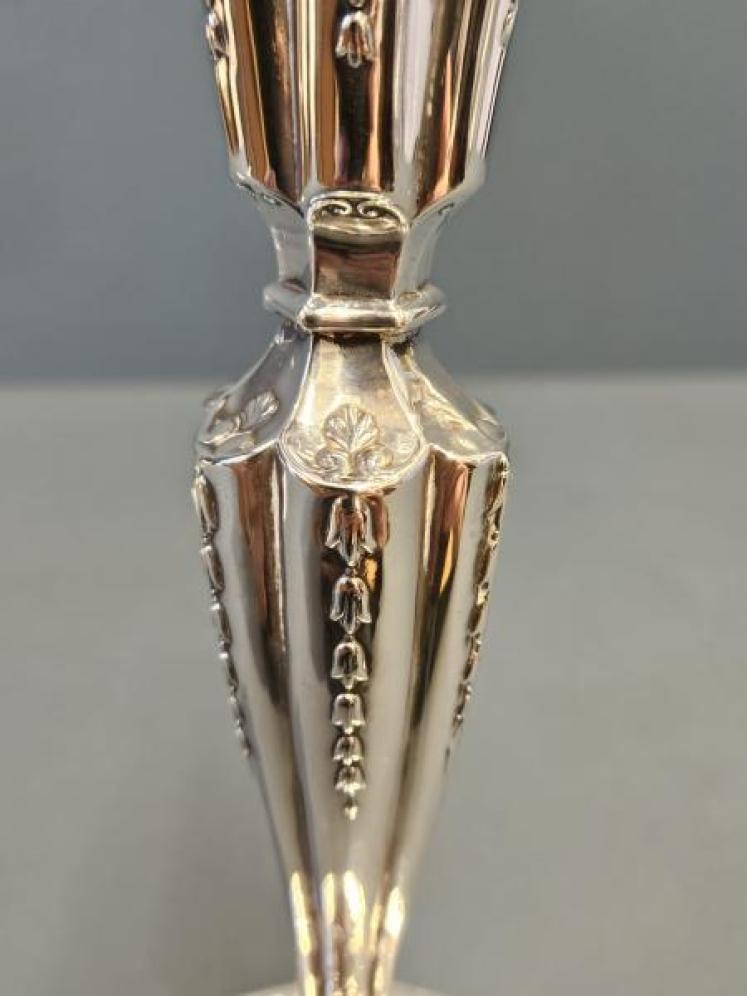 Pair of Victorian Silver Candlesticks  - Image 2