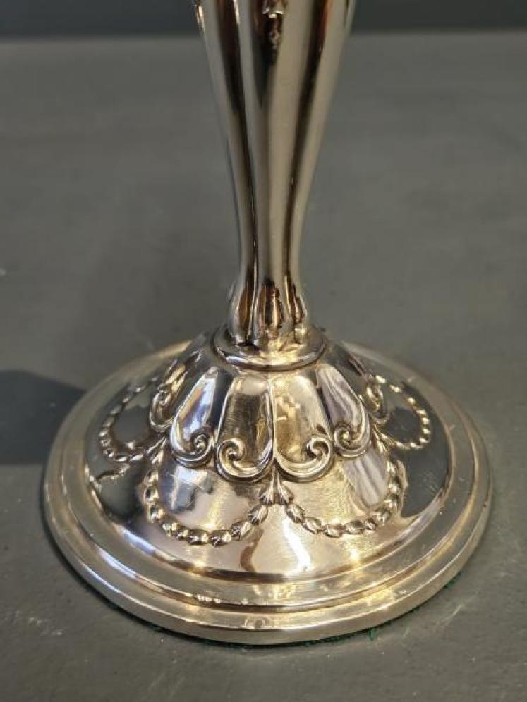 Pair of Victorian Silver Candlesticks  - Image 3