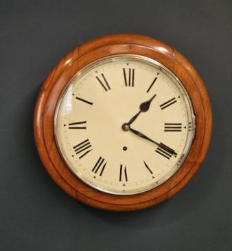 Edwardian Walnut Cased English Dial Clock