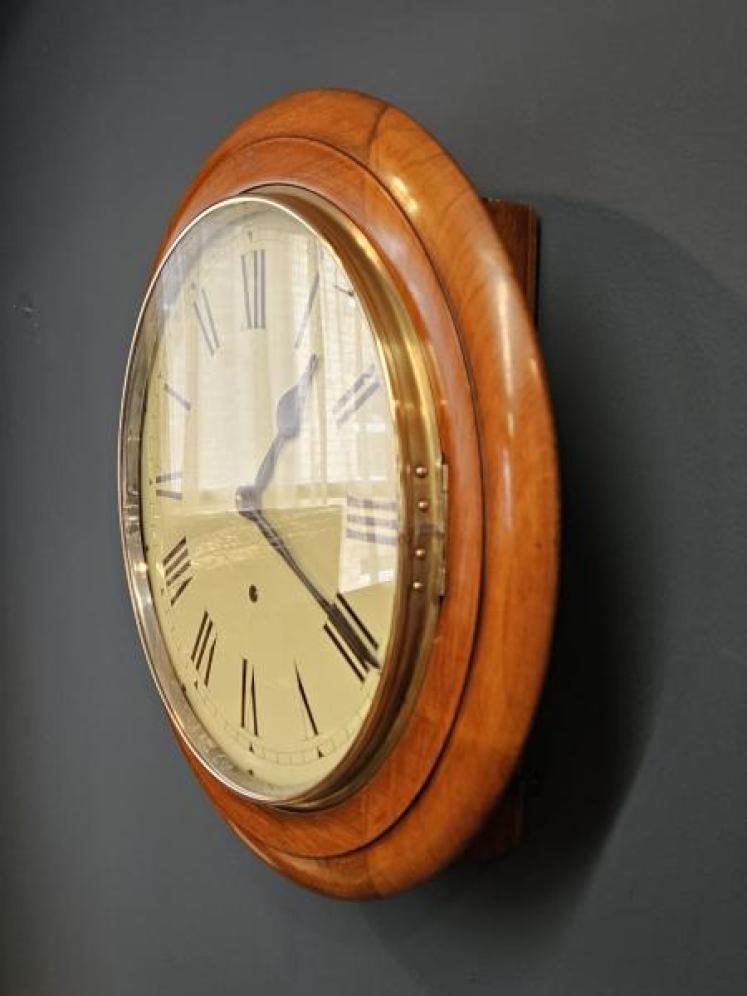 Edwardian Walnut Cased English Dial Clock - Image 2