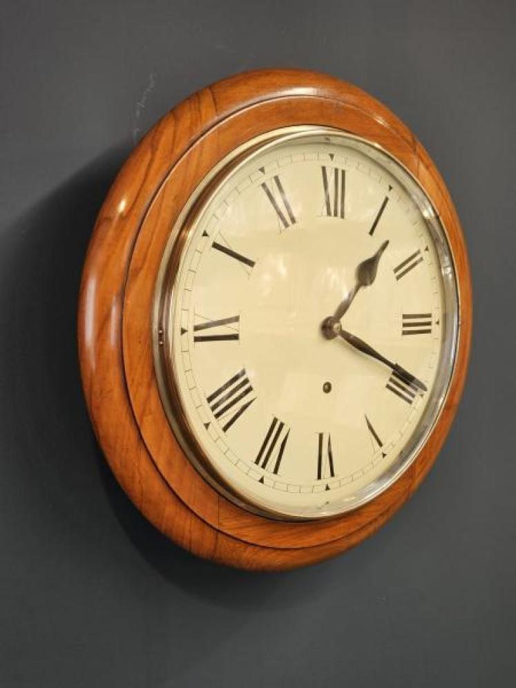 Edwardian Walnut Cased English Dial Clock - Image 4