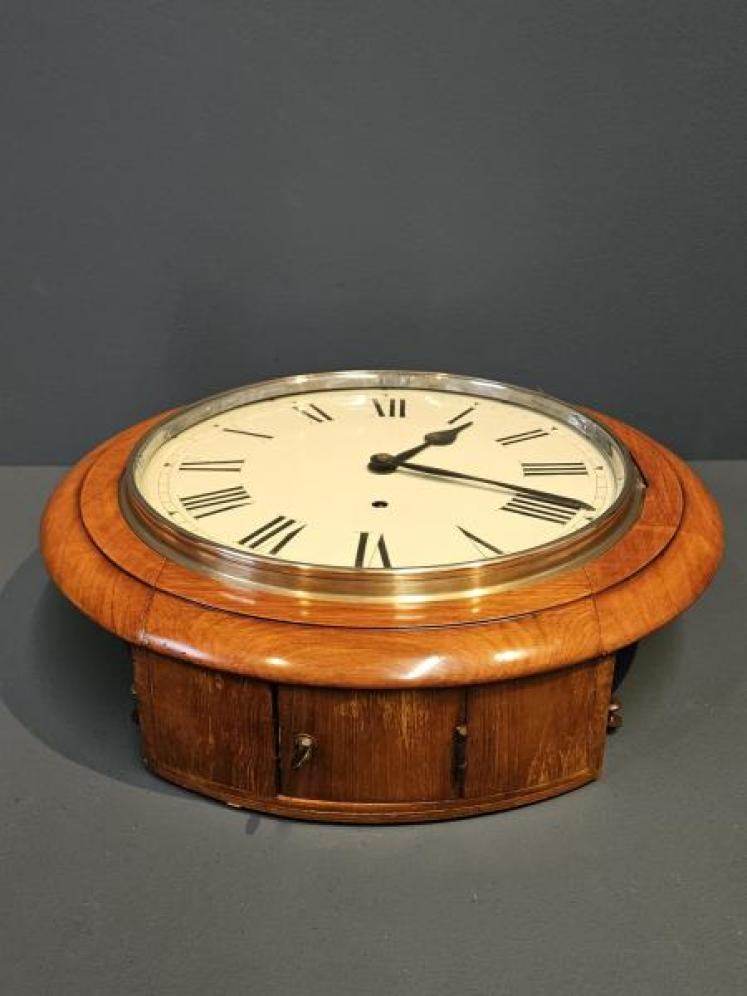 Edwardian Walnut Cased English Dial Clock - Image 5