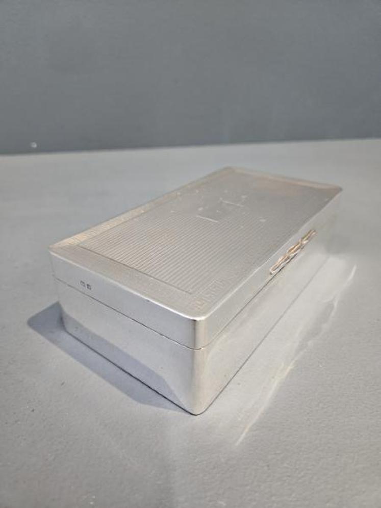 Superb Engine Turned George V Silver Box - Image 6