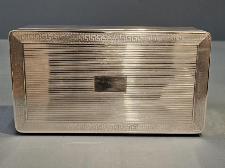 Superb Engine Turned George V Silver Box - Image 7