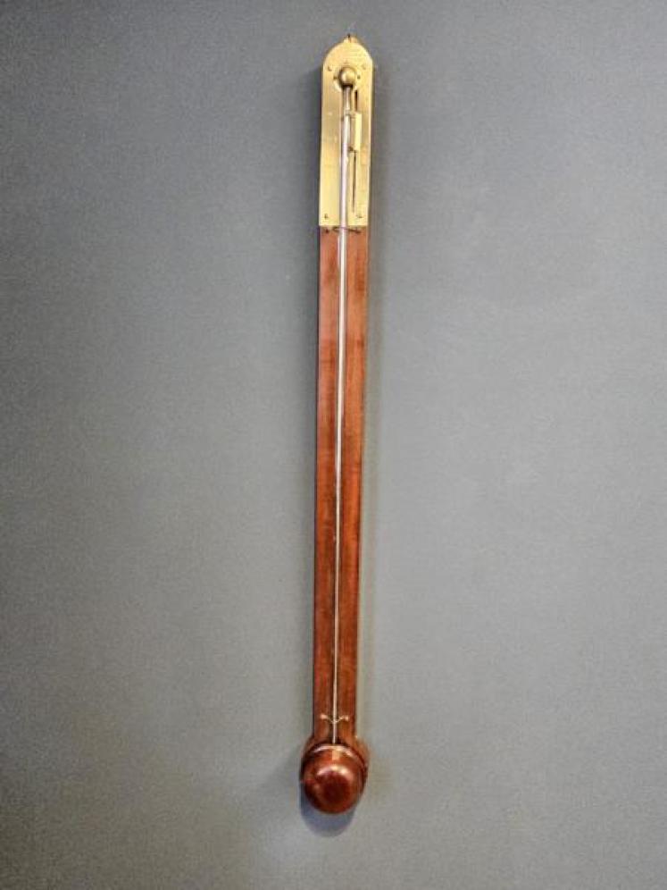 Early Victorian Dunn of Edinburgh Mahogany Stick Barometer  - Image 1
