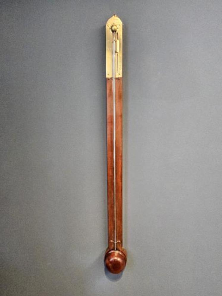 Early Victorian Dunn of Edinburgh Mahogany Stick Barometer  - Image 2