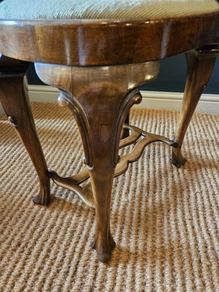 Edwardian Walnut Stool - Image 4
