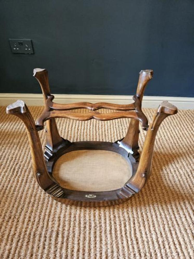 Edwardian Walnut Stool - Image 5