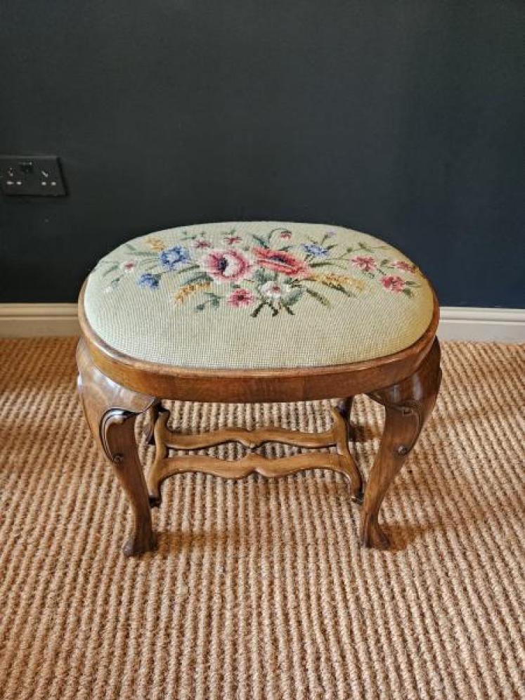 Edwardian Walnut Stool - Image 6