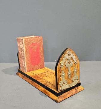 Victorian Brass Trimmed Walnut Book Slide