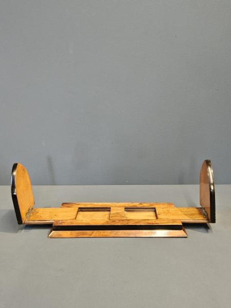 Victorian Brass Trimmed Walnut Book Slide - Image 2