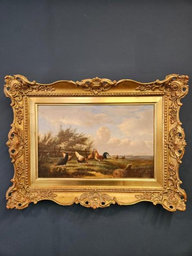 Victorian Oil on Board by Jef Van Leemputten - Image 1