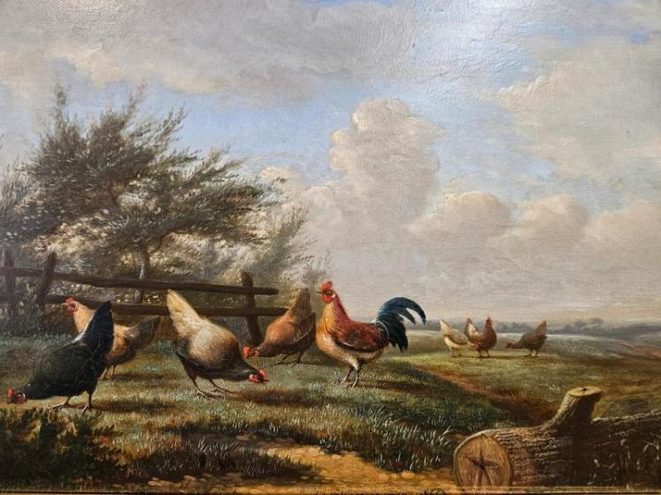 Victorian Oil on Board by Jef Van Leemputten - Image 2