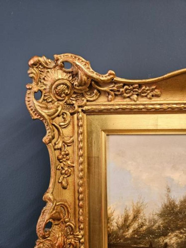 Victorian Oil on Board by Jef Van Leemputten - Image 3