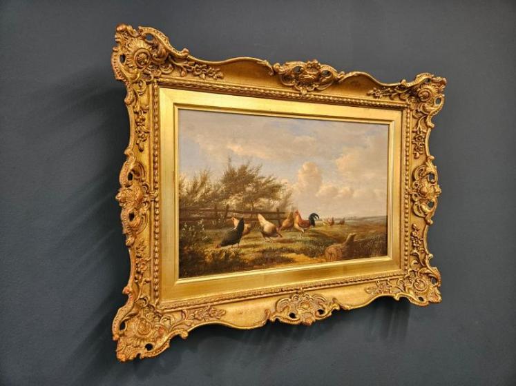 Victorian Oil on Board by Jef Van Leemputten - Image 6